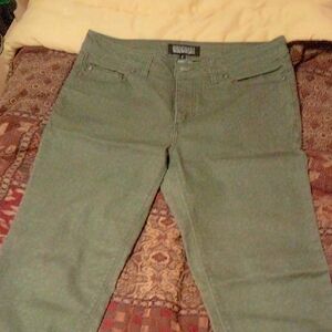 Women's Green Flare Jeans